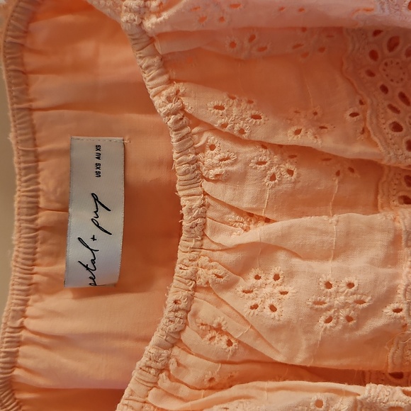 Petal & Pup Pink Eyelet Tanya Tank, Tiered Ruffle Cami, XS/S, Cropped, Babydoll - Picture 5 of 11